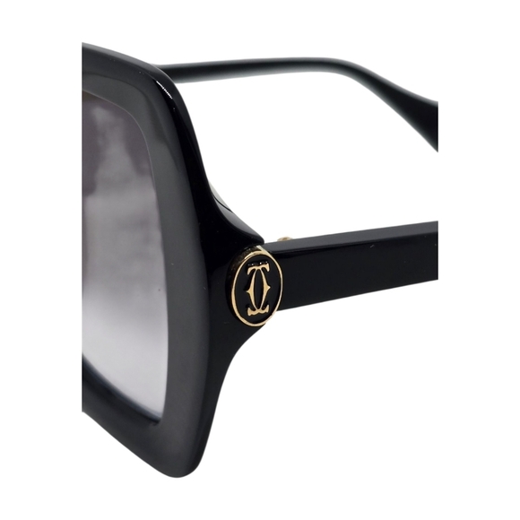 CARTIER Black Square Sunglasses CARTIER - Picture 9 of 9